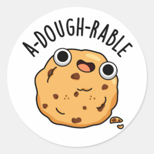 Sticker Rond Pun de biscuits amusant à pâte