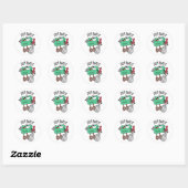 Sticker Rond Pun de cuisine amusant : bats-le simplement (Feuille)
