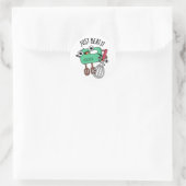 Sticker Rond Pun de cuisine amusant : bats-le simplement (Sac)