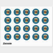 Sticker Rond Pun Éclipse Solaire Totale Chat (Feuille)