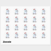 Sticker Rond Pun Halloween Fantôme Féminin Drôle Bootiful (Feuille)