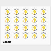 Sticker Rond Pun Mango Positif - Chaque jour est Mangonificent (Feuille)