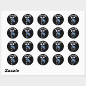Sticker Rond Pun musical drôle Clef-er (Feuille)