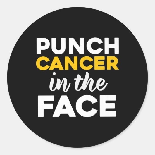 Sticker Rond Punch (Enfance) Cancer dans la conscience faciale (Devant)