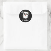 Sticker Rond Punda Funny Animal Panda Pun Dark BG (Sac)