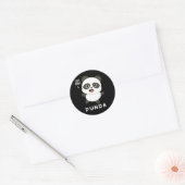 Sticker Rond Punda Funny Animal Panda Pun Dark BG (Enveloppe)