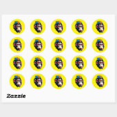 Sticker Rond Punk Chimp (Feuille)