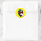 Sticker Rond Punk Chimp (Sac)
