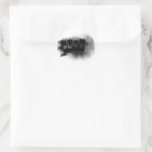 Sticker Rond Punk noir et blanc (Sac)