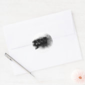 Sticker Rond Punk noir et blanc (Enveloppe)