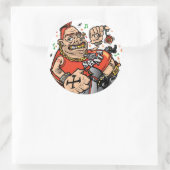 Sticker Rond Punk Père Noël (Sac)