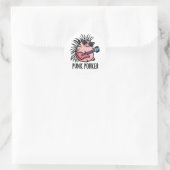 Sticker Rond Punk Porker Funny Punk Rocker Pig Pun (Sac)