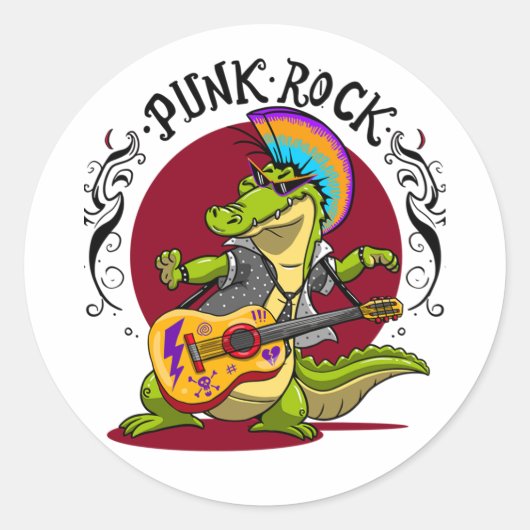 Sticker Rond Punk Rock (Devant)