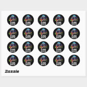 Sticker Rond Punk Rock Funny Music Pun Dark BG (Feuille)