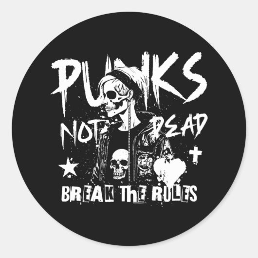 Sticker Rond Punks non morts (Devant)