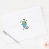 Sticker Rond Puns Cactus Pricket Mon Fancy Plante Pun (Enveloppe)