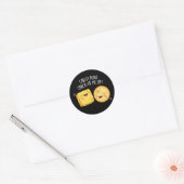 Sticker Rond Puns Cheesy Crack Me Up Funny Pun Fromage Dark B (Enveloppe)