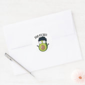 Sticker Rond Puns d'Avocado amusants en coiffure (Enveloppe)