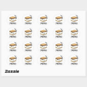 Sticker Rond Puns drôles de Smore Smoring (Feuille)