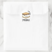 Sticker Rond Puns drôles de Smore Smoring (Sac)