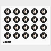 Sticker Rond Puns Ordinateur Kick Esc Funny Clavier Pun Dark BG (Feuille)