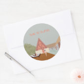 Sticker Rond Punta Caliza Holbox, casa de vacaciones, viajar (Enveloppe)