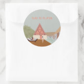 Sticker Rond Punta Caliza Holbox, casa de vacaciones, viajar (Sac)