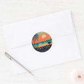 Sticker Rond Punta Cana DR Retro Sunset Souvenirs 1960 (Enveloppe)