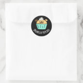 Sticker Rond Pupcake Pupcake Pupcake Pun Dark BG (Sac)