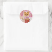 Sticker Rond Puppy de Christmas (Sac)