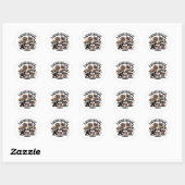 Sticker Rond Puppy rock band (Feuille)