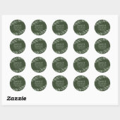 Sticker Rond Pure Bliss : Mariage de Fleurs marguerites (Feuille)