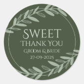 Sticker Rond Pure Bliss : Mariage de Fleurs marguerites (Devant)