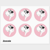 Sticker Rond Pure Modern Minimalistic Great Dane (Feuille)