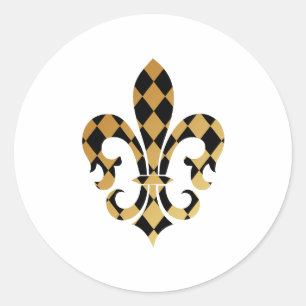 Sticker Rond Pure or fleur de Lis