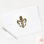 Sticker Rond Pure or fleur de Lis (Enveloppe)