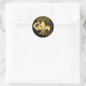 Sticker Rond Pure or fleur de Lis (Sac)