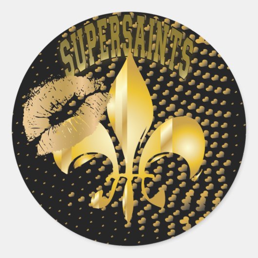 Sticker Rond Pure or fleur de Lis (Devant)