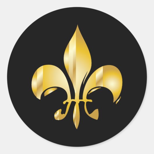 Sticker Rond Pure or fleur de Lis (Devant)