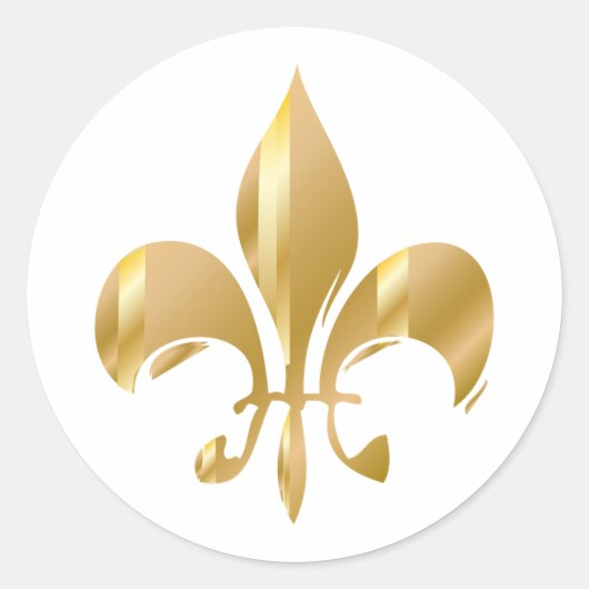 Sticker Rond Pure or fleur de Lis (Devant)