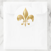 Sticker Rond Pure or fleur de Lis (Sac)