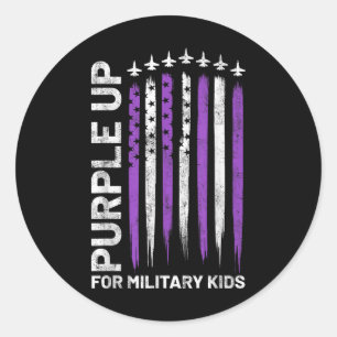 Sticker Rond Purge Pour Enfants Militaires Drapeau Militaire En