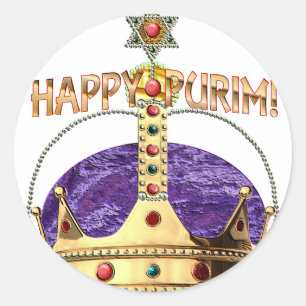 Sticker Rond Purim