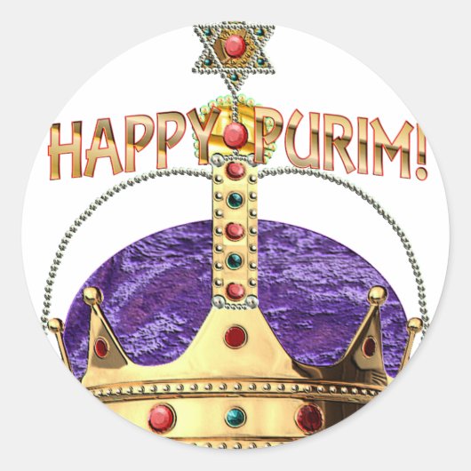 Sticker Rond Purim (homonymie) (Devant)