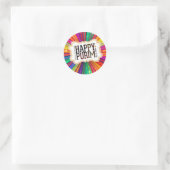 Sticker Rond purin heureux (Sac)