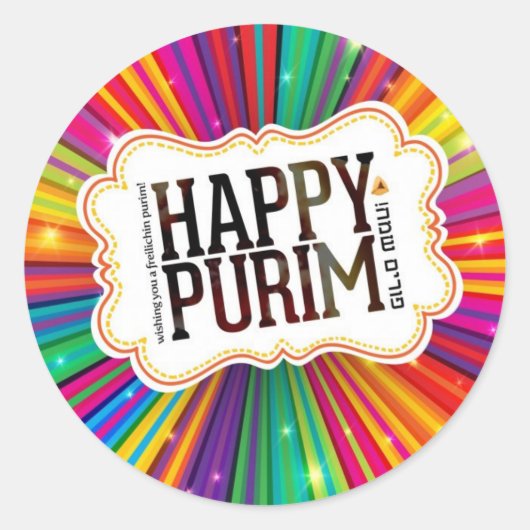Sticker Rond purin heureux (Devant)