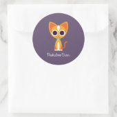 Sticker Rond Purler le chat (Sac)