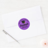 Sticker Rond Purple Black Graduate Custom Graduate Party (Enveloppe)