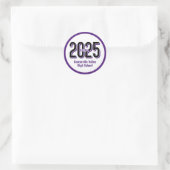 Sticker Rond Purple Bold ombragé chiffres classe de 2025 (Sac)