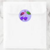 Sticker Rond Purple Cherry Pop Art (Sac)